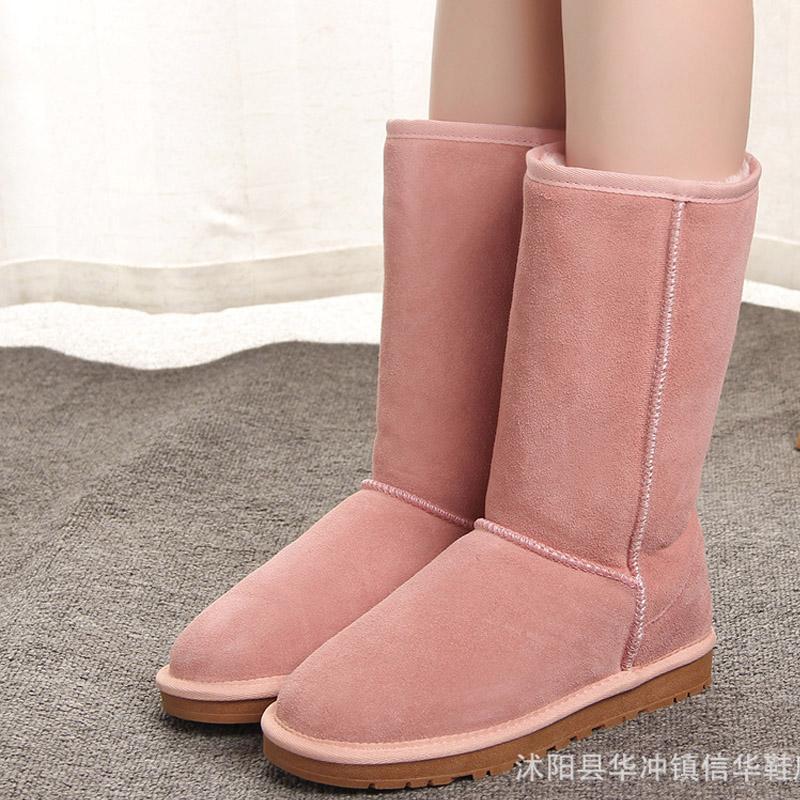 

High Quality WGG Women's Classic tall Boots Womens Snow boots Winter leather boot red pink black SIZE 4---13, Green