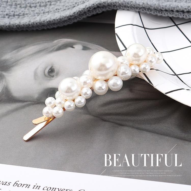 

Hair Clips & Barrettes Fashion Pearl Clip For Women Girls Elegant Beauty Barrette Stick Pins Tiara Ornaments Jewelry Gift 138806, Golden;silver