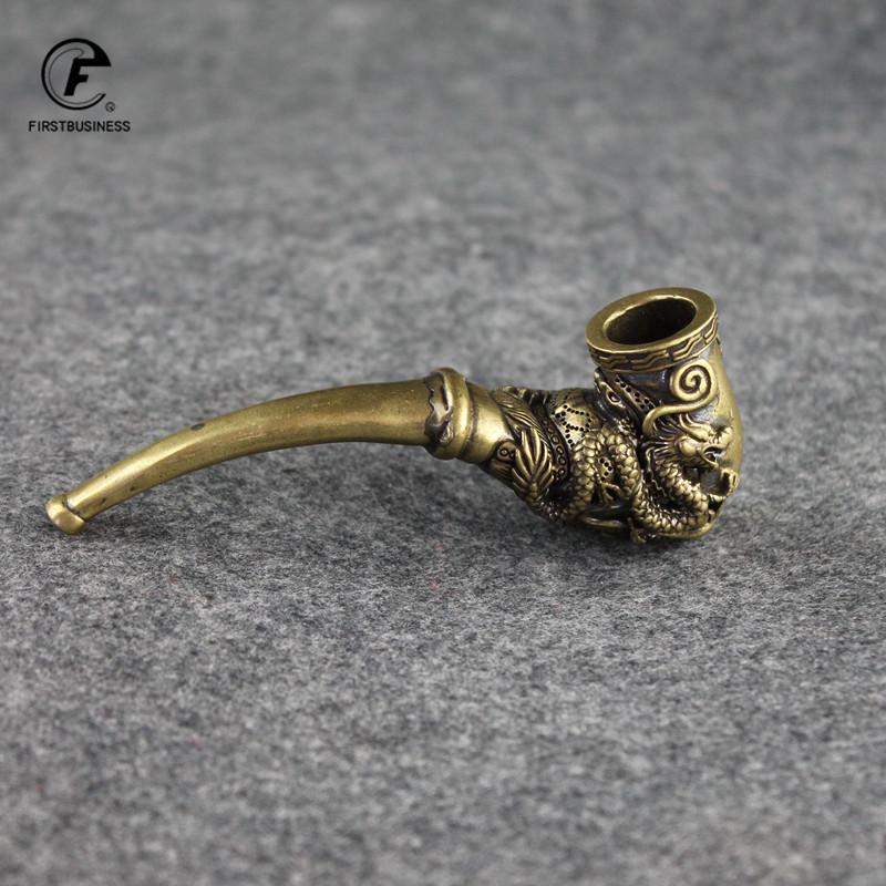 

Pure Copper Smoke Tipsy Dragon Phoenix Cigarette Holder Fillter Tobacco Pipe Handmade Desk Decoration Home Decor Accessories