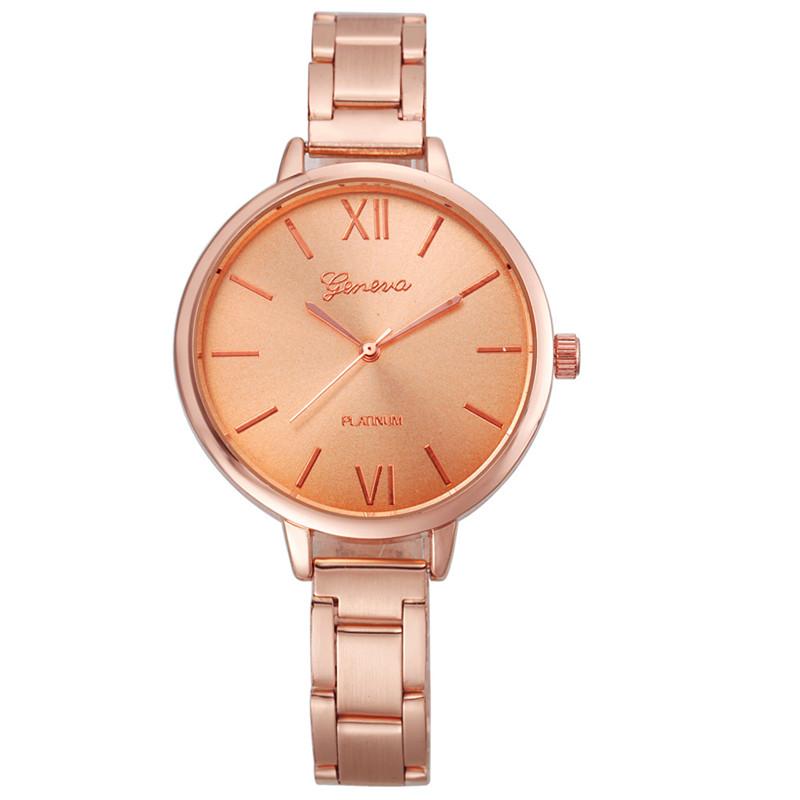 

Wristwatches Geneva Fashion Beautiful Women Watch Small Steel Band Analog Quartz Charm Wrist Watches Gift Bayan Kol Saati A1, Gold