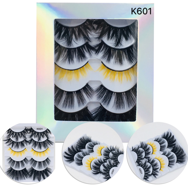 

5 Pairs Faux Mink False Eyelashes Thick Natural Long Eye Lashes Extensions K600~K605