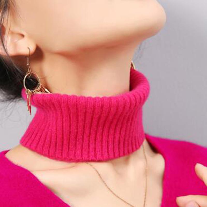 

Scarves Korean Knit Cashmere Elastic Hedging Fake Collar Children's Scarf Men Women Winter Thick Wool Cycling Neck Guard Warm O20