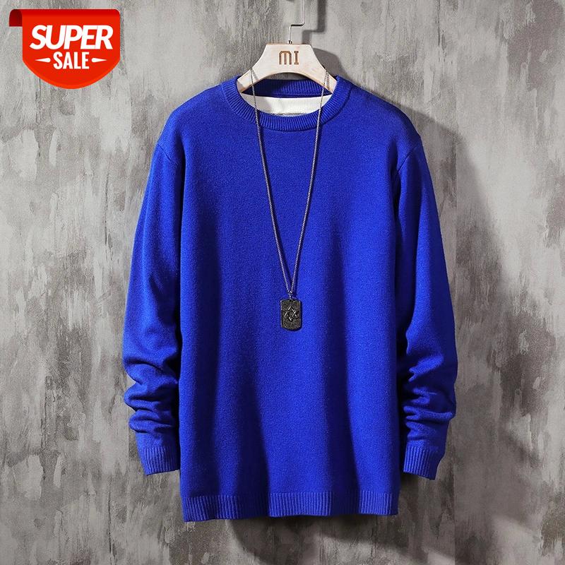 

Men'S Sweaters Spring Autumn Winter Clothes 2021 Pull OverSize -4XL 5XL Korea Style Casual Standard Pullovers #Yp7f, White;black