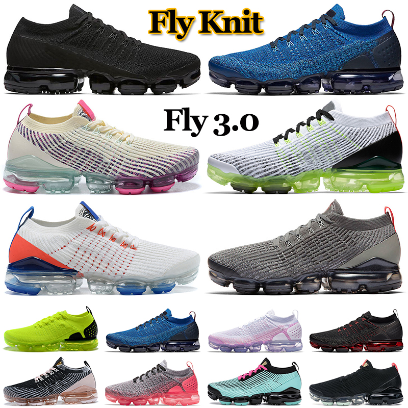 

Fly 3.0 Running Shoes Knit Men Women Sports Sneakers Triple Black White Volt Gym Blue Fury Zebra South Beach Mens Trainers Runners Walking Jogging, 3.0 36-45 orange blue