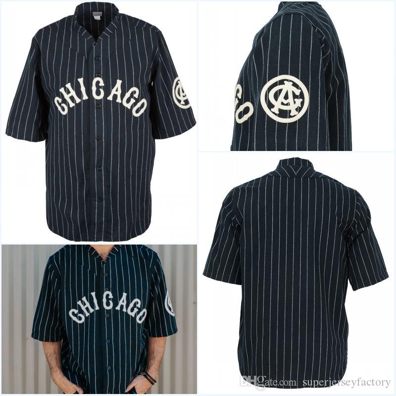 

American Giants 1926 Road Jersey Any Player or Number Stitch Sewn All Stitched High Quality Baseball Jerseys, Black