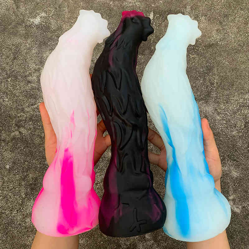 Liquid silicone Rooster Shape Soft Animal Dildo Suction Cup Realistic Dildos Penis Sex Shop Toys for Women Men Vagina 18+-image-744984380