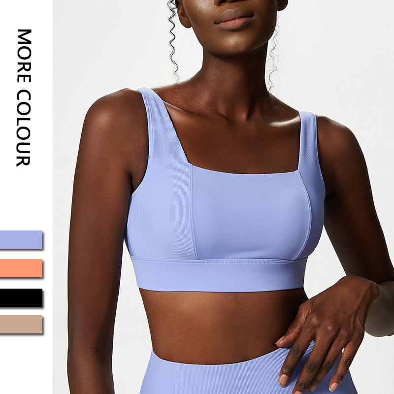 

Yoga Outfit Sport Bra Women Push Up Breathable Soft Rib Underwear Gym Outdoor Running Top For Fitness