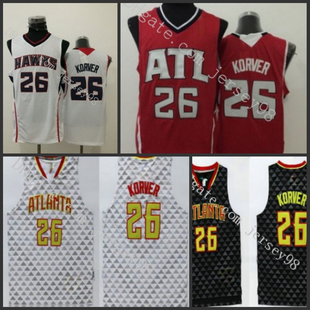 

AtlantaHawksMEN 26korver retro Jersey, Black