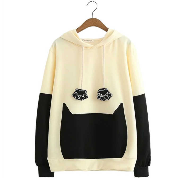 

MERRY PRETTY Women Cartoon Embroidery Hooded Sweatshirts Winter Long Sleeve Cute Pullovers Femme Harajuku Kawaii Hoodies 210526, Pink