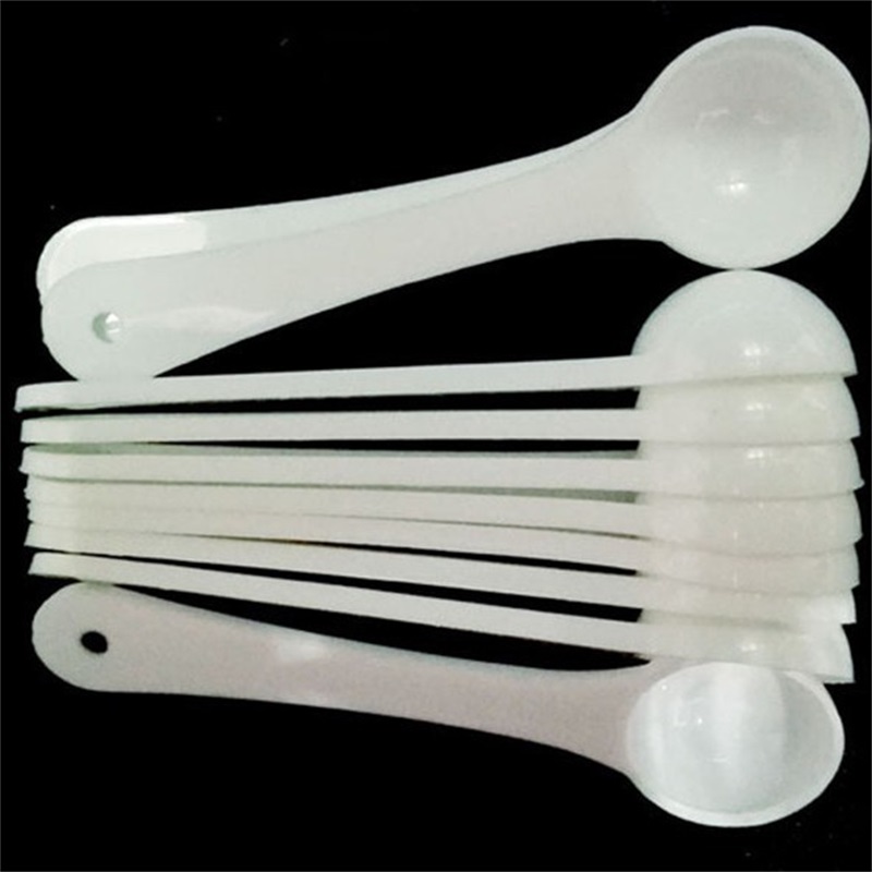 

1G Professional Plastic 1 Gram Scoops Spoons For Food Milk Washing Powder Medcine White Measuring Spoons 382 R2