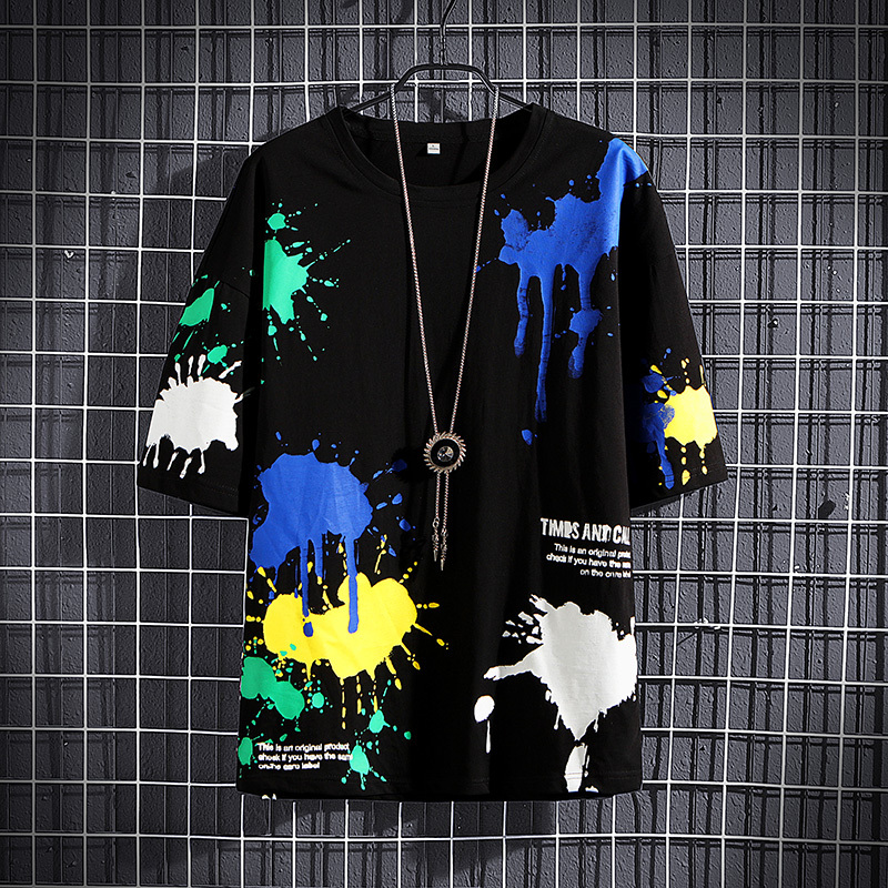 

2021 New Men's T-shirts Funny Printed Short Sleeve T-shirt Summer Hip Hop Casual Cotton Tops Tees Streetwear High Quality Clothing Mcxg, Ivory