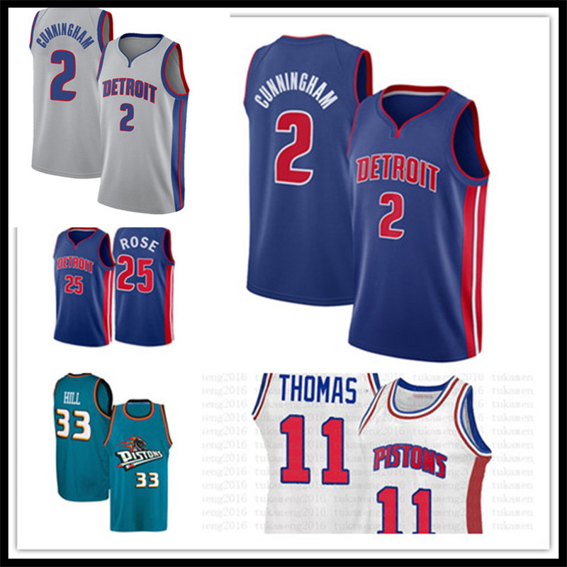 

Cade 2 Cunningham Jersey DetroitPistonsBasketball Jerseys Grant 33 Hill Derrick 25 Rose Isiah 11 Thomas Dennis10 Rodman 99, 2021 {huosai}