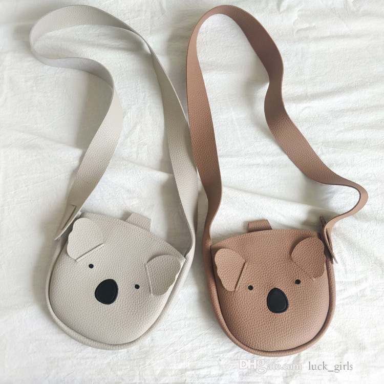 

Cute baby girls boys PU Koala Purse Children cartoon style one Shoulder Bag Children Travel Crossbody Bags Mobile Phone mini wallet 0F524, Brown