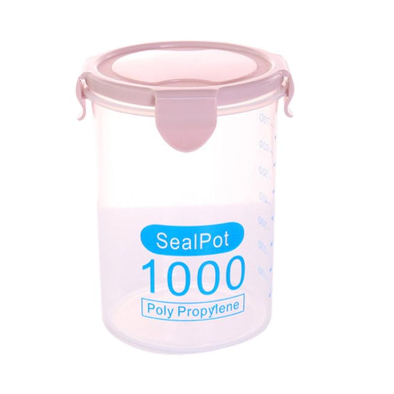 

Multi-functional Clear Plastic Sealed Storage Tank Kitchen Dry Containers Home Grain Storage Jar