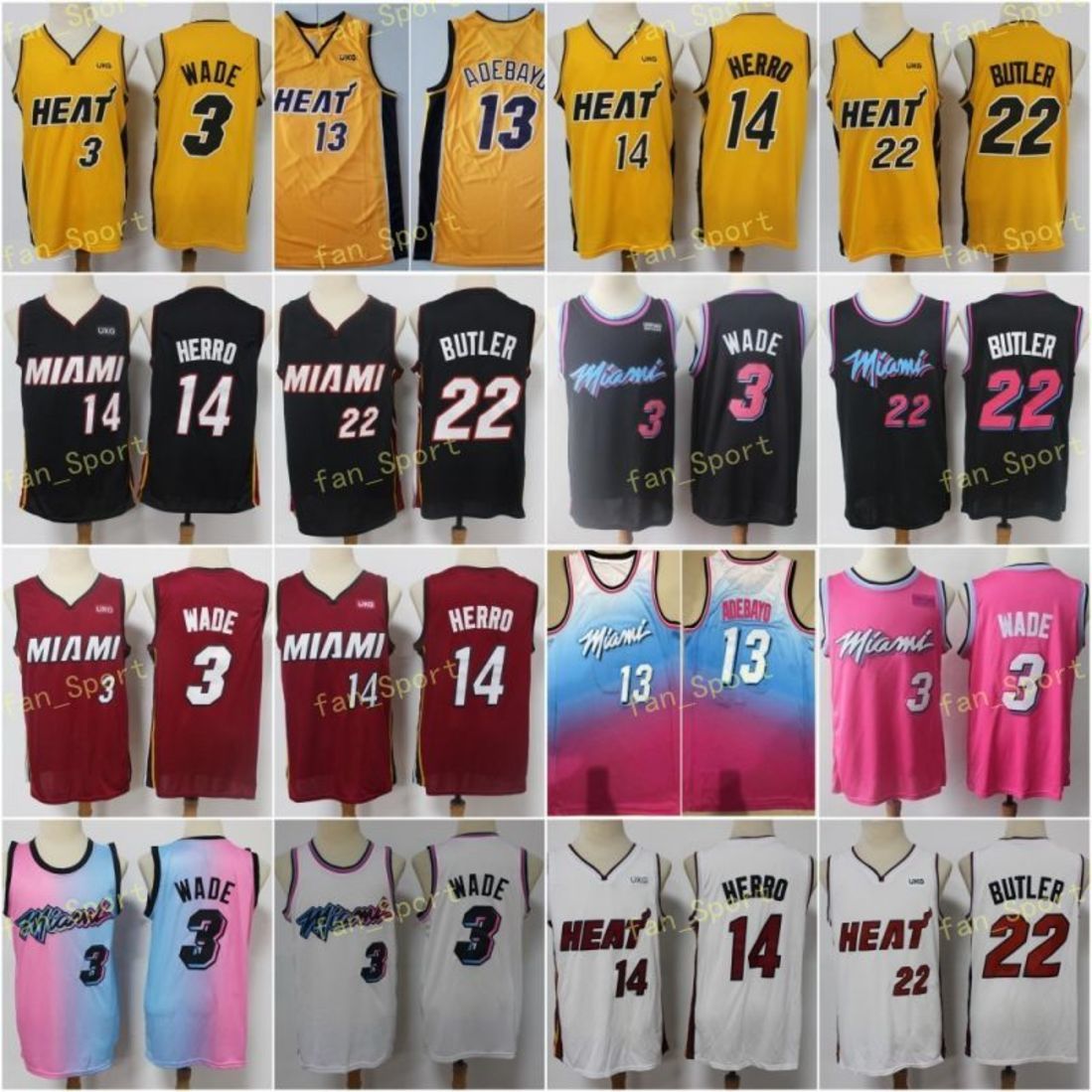 

2022 City Earned Edition Tyler 14 Herro Basketball Jerseys Bam 13 Adebayo Jimmy 22 Butler Dwyane 3 Wade Victor 4 Oladipo Men Stitched Size, As