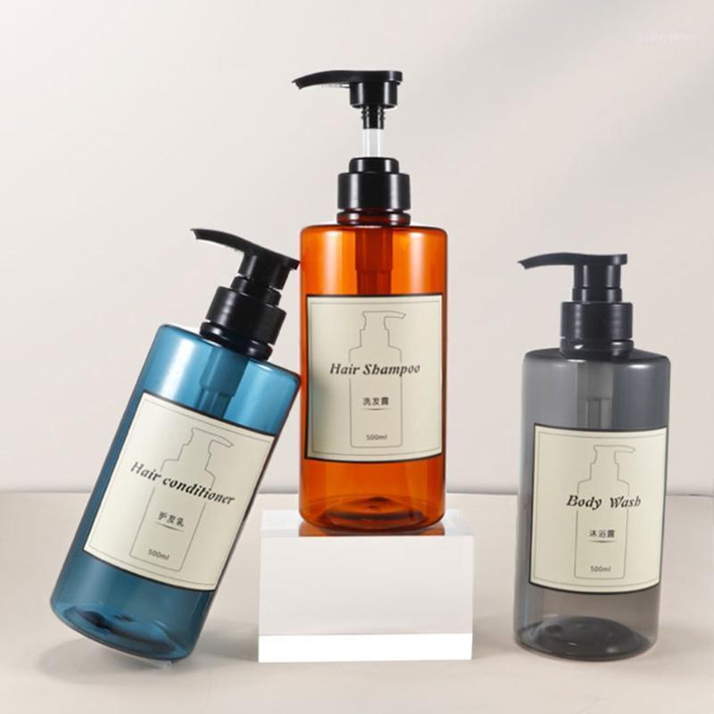 

Storage Bottles & Jars 3 Pcs/Set 300/500ML Plastic Pump Clear Empty Dispenser Refillable Liquid Bottle Container For Hand Sanitize