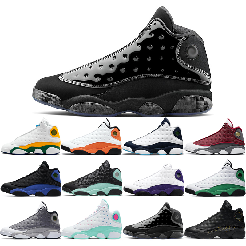 

man basketball shoes 13s fashion trainers Grey Aurora Green Cap and Gown Gold Glitter Hyper Royal Island Lakers Lucky Obsidian Playground Red Flint Starfish, Atmosphere grey