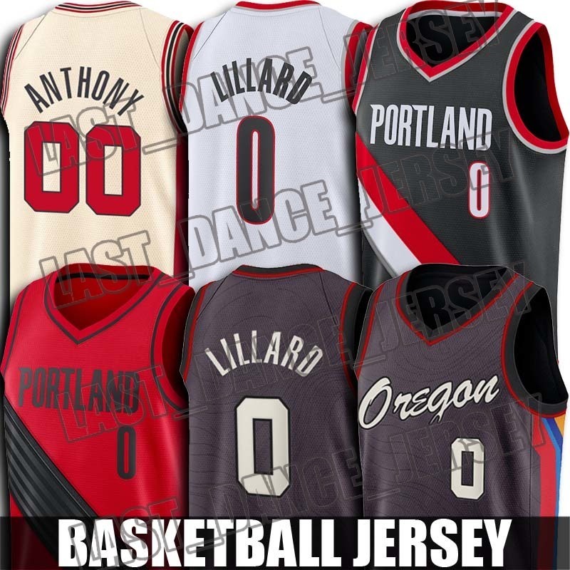 

Damian 0 Lillard Jersey Carmelo 00 Anthony Basketball Jerseys PortlandTrail BlazersJersey