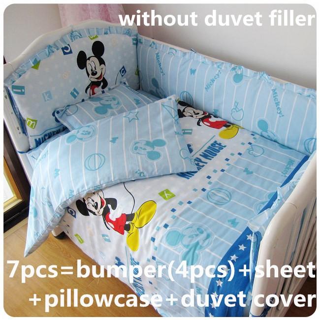 

6/7pcs Cartoon Kit BerÃ§o High Quality Er Protector De Cuna For Baby Cot Bedding Sets ,120*60/120*70cm