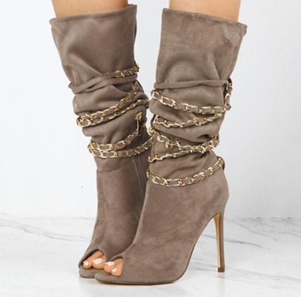 

boots ent of spring mark woman sideways with solid black zipper grey mid-bezerro plus size peep toe thin heels short j0f4