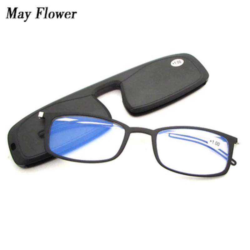 

High Quality Ultralight Anti-blue Reading Glasses TR90 Ultra Thin Portable Presbyopic Eyeglasses Hyperopia Eyeglasses With Case