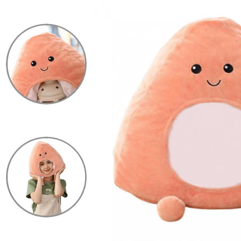 

Party Hats Cute Cartoon Sushi Helmet Plush Headgear Cheese PP Cotton High Elasticity