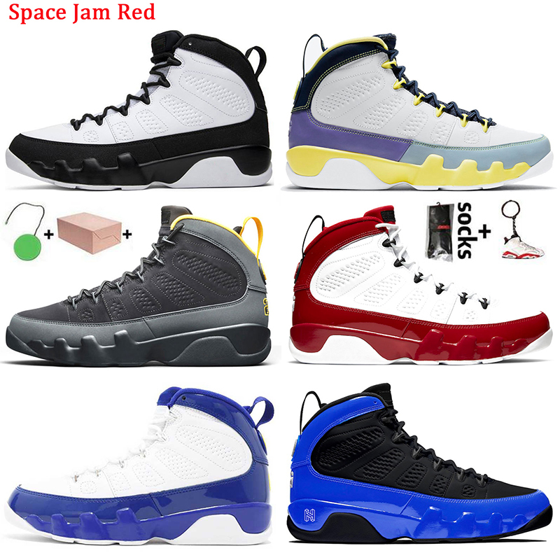 

High Quality Basketball Shoes Jumpman 9 9s UNC Dream It Change The World University Blue University Gold Men Trainers Sneakers Retro Shoes, #10 black orange 40-47