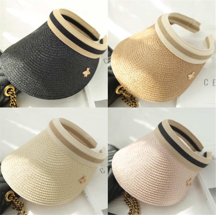 

2023 Hot Summer Hat With Bee Pattern Woman Visors Casquettes Caps Luxury Designer Cap Beach Hats Hot Top Beanie 5 Colors Optional, Blue