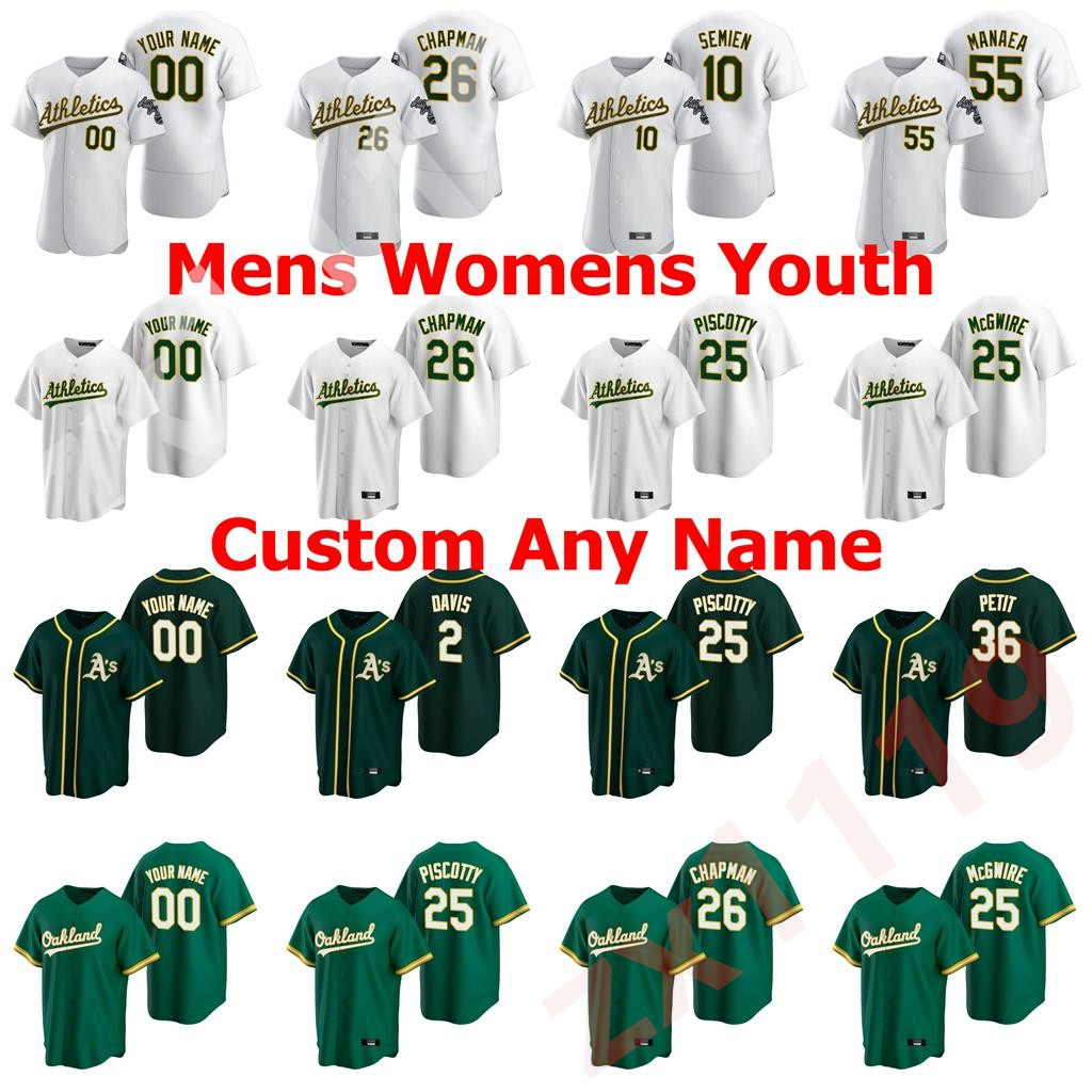 

2020 Athletics Men Women youth Matt Chapman Khris Davis Marcus Semien Chris Bassitt Tony Kemp Ramon Laureano Chad Pinder Baseball Jerseys, Blue;black