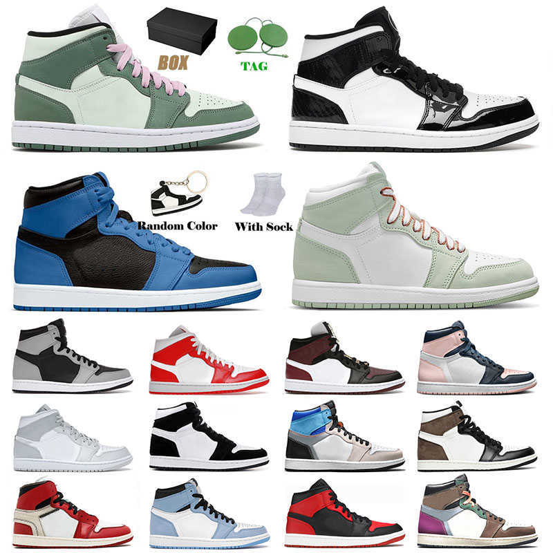 

Jordan 1 Basketball Shoes Air Jorden 1s Jordan1s Retro Jumpman Mens University Blue Dark Marina White Off High OG Mocha Mid Carbon Fiber, B11 pine green 36-46