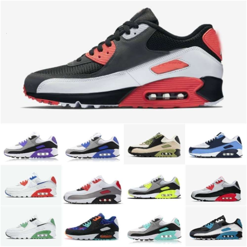 

90 Be True Running Shoes Triple Black White Hyper Royal Grape Sneakers UNDEFEATED 90s OG Supernova Viotech Infrared Volt Green UNC allstars, V014