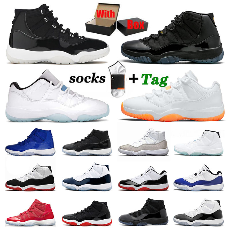 

With Box Jumpman 11 Mens Basketball Shoes 11s XI 25th High Concord Bred Low Citrus Legend Cap and Gown Space Jam Gamma Blue Men Women Sports Sneakers Trainers, B27 cool grey 40-47