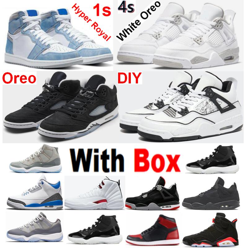 

Gs DIY 4s Oreo 5s Basketball Shoes Twist 12s Cool Grey 11s Bulls Red 5 Black Men Women Sneakers Bred Electro Orange Racer Blue 3 With Box Th