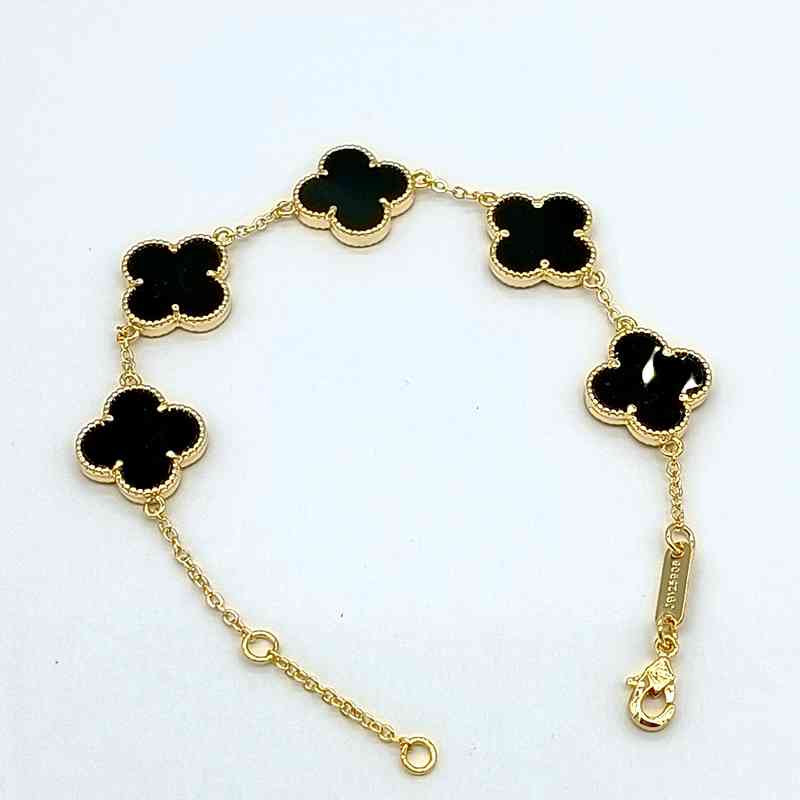 

18k Gold Plated Women's Gift Four Leaf Clover Bracelet