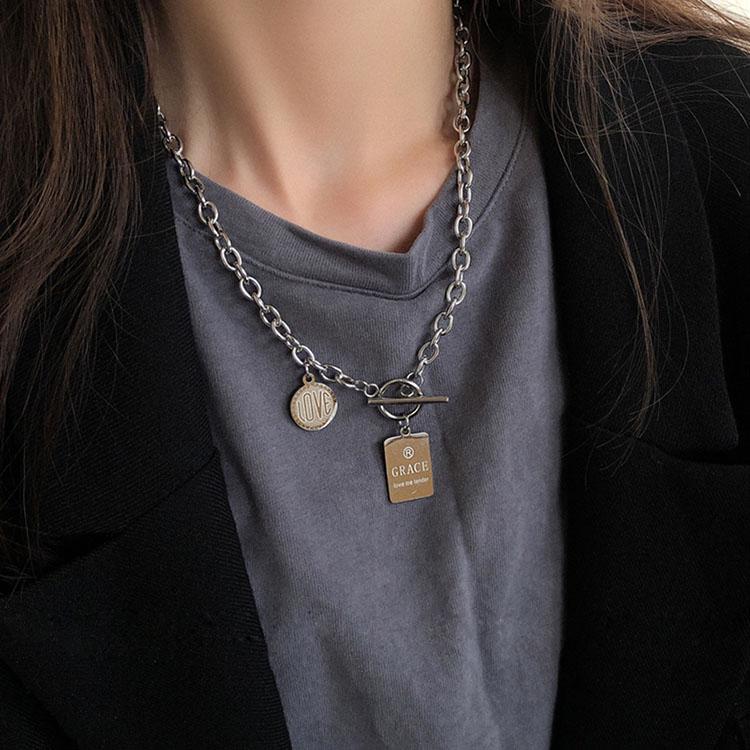 

Chokers Women Luxury Silver Necklace Designer Hoodie Female 100% Chain 2021