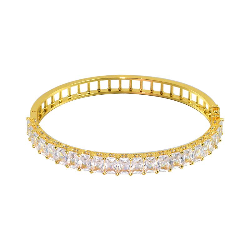 

Bangle 2022 Bracelet For Women Gold Plated Jewelry Crystal Stone Wholesale Luxury Fashion Accessory Female Charm