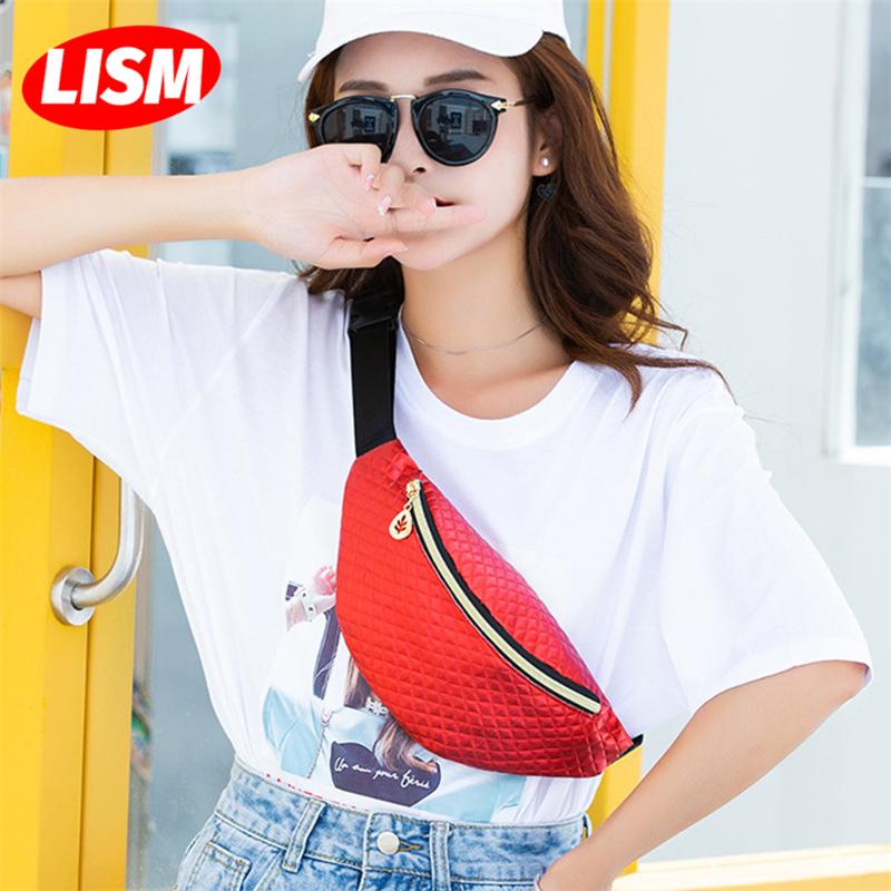 

Waist Bags Fashion Women's Embossed Rhombus Linggo Bright Ladies Bag One-Shoulder Mobile Phone Red Gloden Rose Silver Student