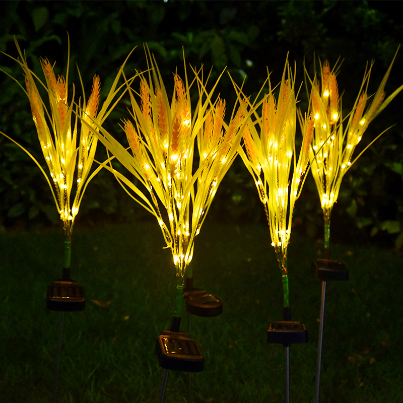 

Outdoor LED Solar Wheat Ear Lamp Waterproof Street Villas Garden Decoration Courtyard Lawn Lamps Light Sensing Simulation Wheat Lighting