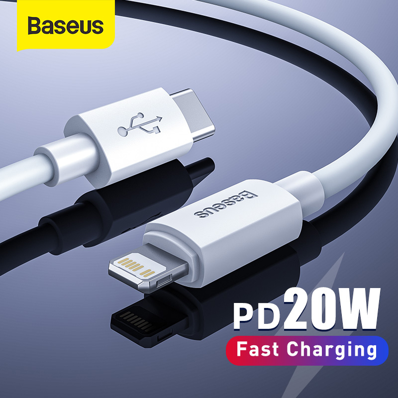 

Baseus USB C Cable for Phone 12 11 20W PD Fast Charge USB C to Lighting Cable for Phone 8 Xr Charger Data USB Type C Cable