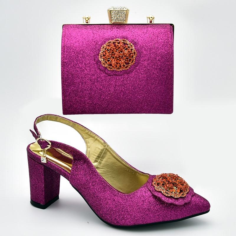 

Dress Shoes And Bag Set African Sets Matching Women Decorated With Rhinestone Italy Shoe BagDress, Blue shoes and bag