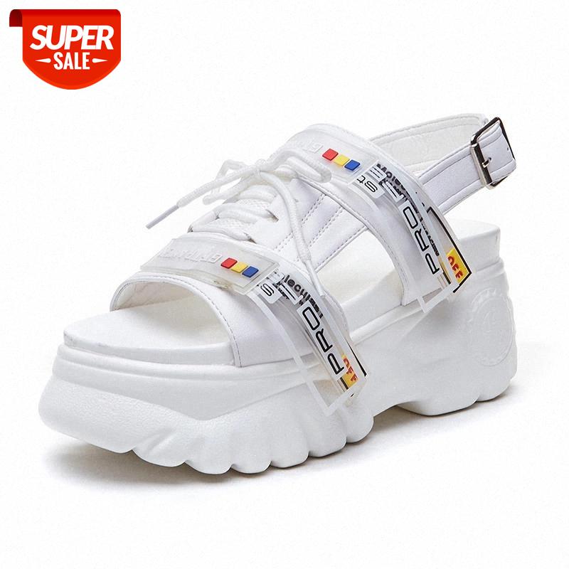 

2020 Summer Sandals Women Female Casual Korean Version Open Toe Beach Women's Sandals Platform Shoes Women Wedge High Heels #Za8c, Black