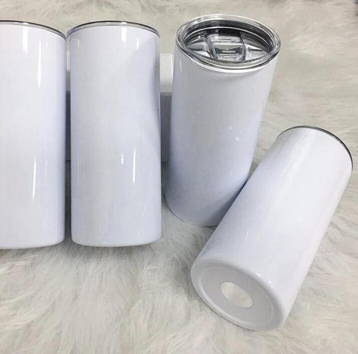 

DHL Sublimation Skinny Tumbler 15oz Tall Slim Straight Tumblers White Blank Vacuum Insulated Water Cup For Heat Transfer SEA SHIPPING FY4468