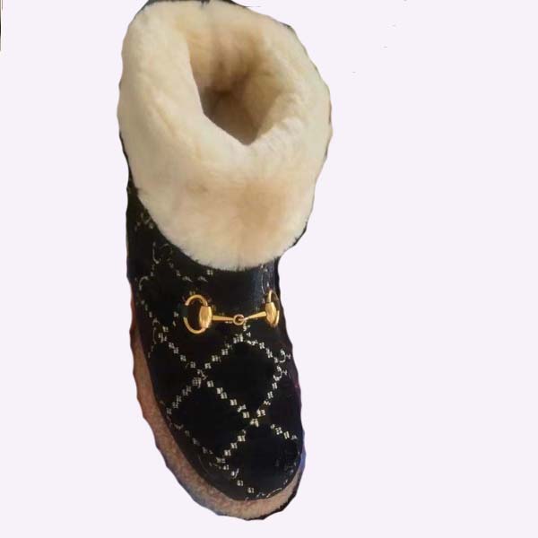 

Women Boots Snow Winter Flat Bottom With Textile printing wool Boot Keep Warm Trainers Sports Sneakers Size 35-41 With box, Nude