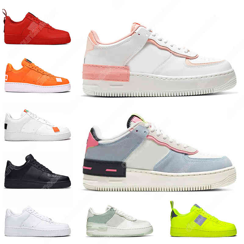 

36-45 Shadow Air Force Shoes Womens Mens ONE AirForce 1 Running Shoe AF1 Coral Pink Sunset Pulse Pistachio Frost Dunks Low White Black, D32 sup white 36-45