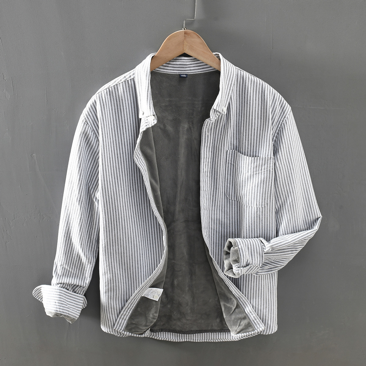 

2021 New Hot Winter Long Sleeves Striped Flannel Shirts Comfortable Thick Blouse Tops Male Casual Clothes Dj9k, Got it