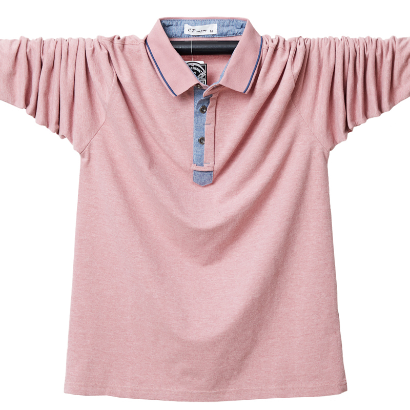 

2021 New Men's Autumn, Long Sleeve Shirt Cotton From Men of the Occasional, Thin, Plus Size 6xl Polo Shirts 9hn5, Burgundy