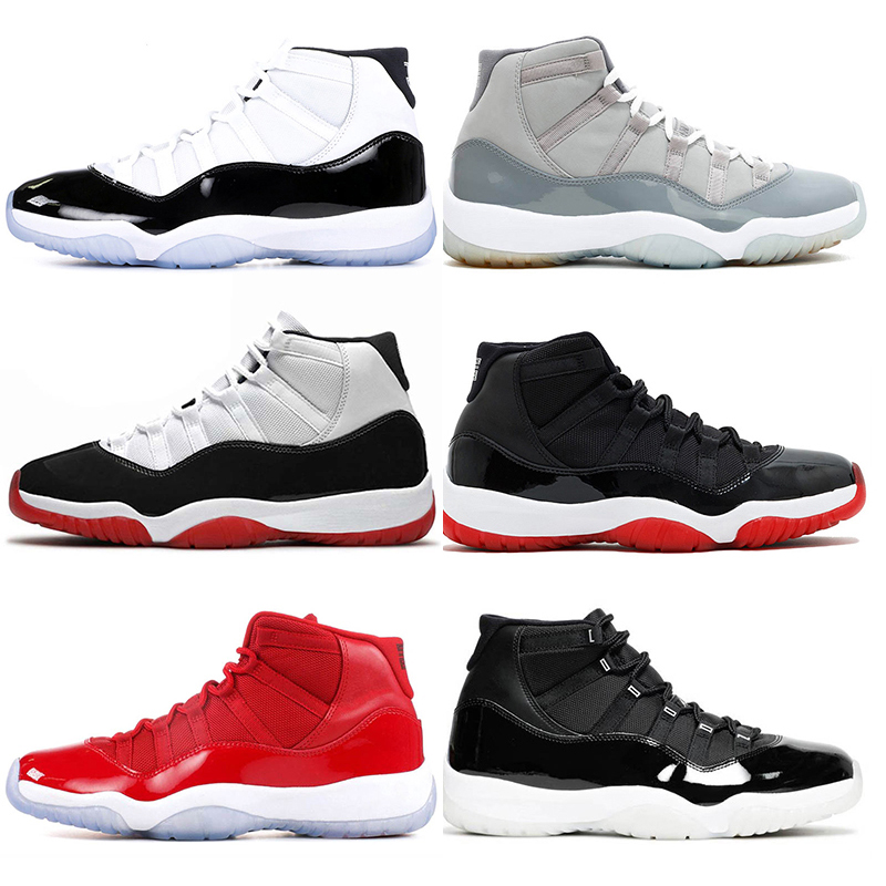 

Wholesale Jumpman 11 11s Basketball Shoes Retro 25th Anniversary Metallic Silver Concord UNC Chunky Cool Grey Men Women Trainers Sneakers, A32 low university blue 36-47