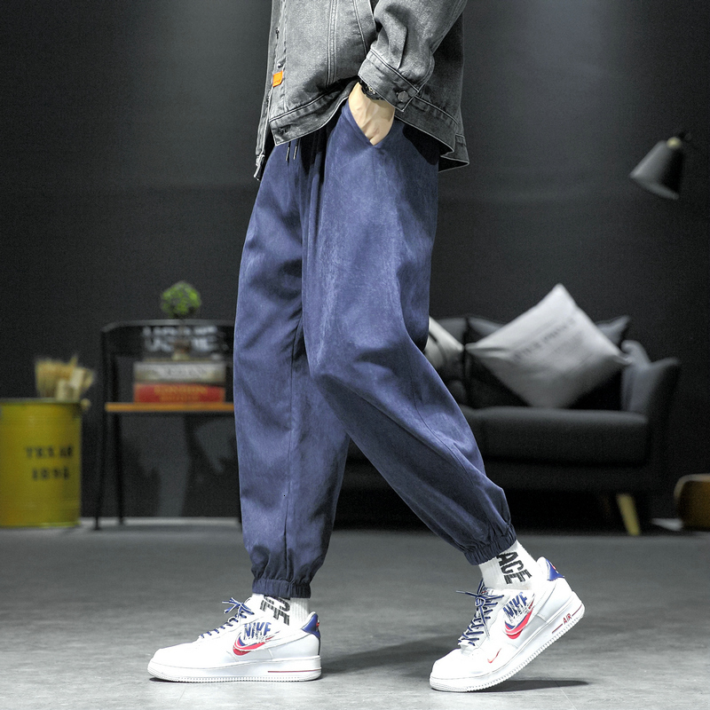 

2021 New Brand Sweatpants Mens Clothing Harajuku Joggers Plus Size Casual Fashion Homme Korea Style Trousers Clothes Hoy4, Khaki