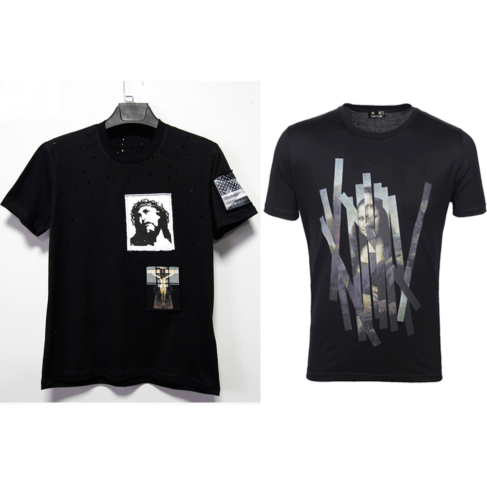 

2021 New Vero Novo t Camisas Dos Homens Manga Curta 100% Puro Algodo Fino Ajuste Moda Bonito Animais De Estimao Imprimir Roupas Marca Dy0180, Black 2