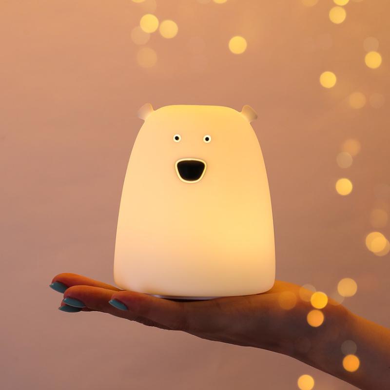 

Night Lights Cute Light For Children Bear Animal Led Decor Lamp Bedside Bedroom Indoor Living Room Kids Baby Gift